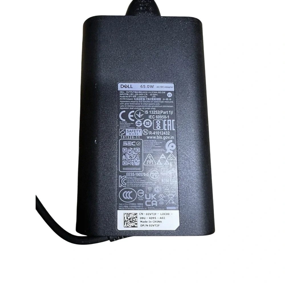 Dell 65W‎ AC Adapter Charger Model 0VJYF2 Genuine OEM Power Supply